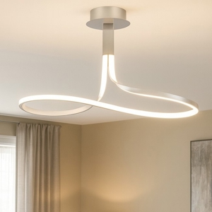 Lampadario led moderno led per soggiorno silver cromo dimmerabile