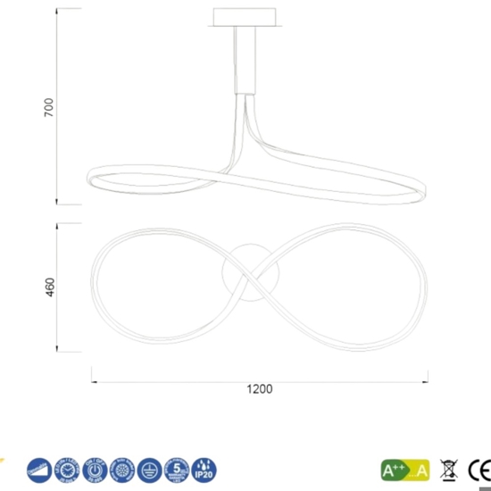 Lampadario led moderno led per soggiorno silver cromo dimmerabile