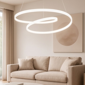 Lampadario ritmo per soggiorno moderno led 70w 3000k bianco perenz illuminazione
