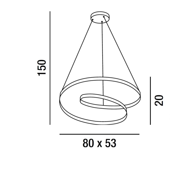 Lampadario ritmo per soggiorno moderno led 70w 3000k bianco perenz illuminazione