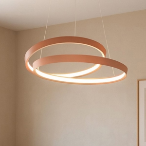 Lampadario ritmo led 70w 3700k cannella per soggiorno moderno perenz illuminazione