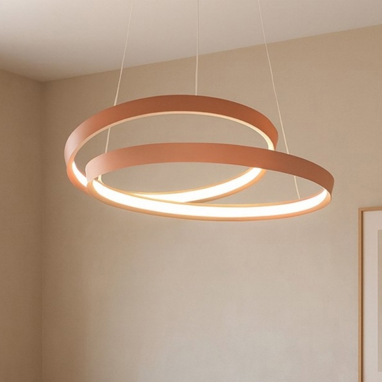 Lampadario ritmo led 70w 3700k cannella per soggiorno moderno perenz illuminazione