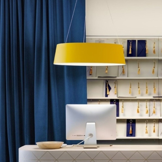 Stilnovo oxygen lampadario giallo moderno led dimmerabile 50w 3000k