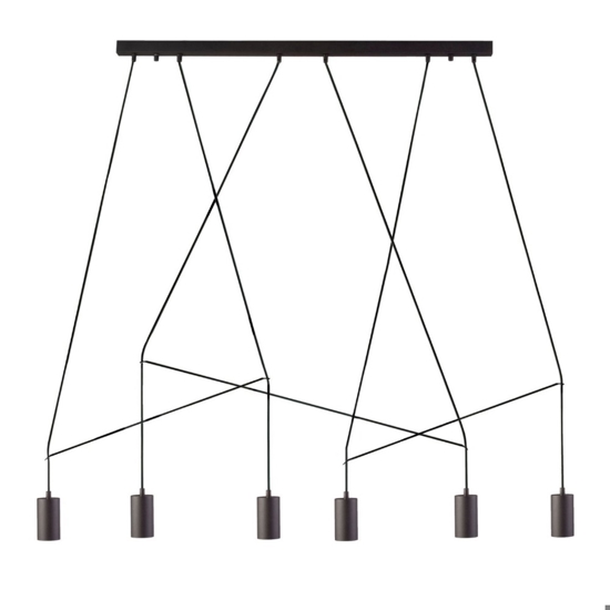 Lampadario moderno nero per tavolo da soggiorno