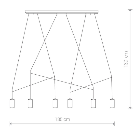 Lampadario moderno nero per tavolo da soggiorno