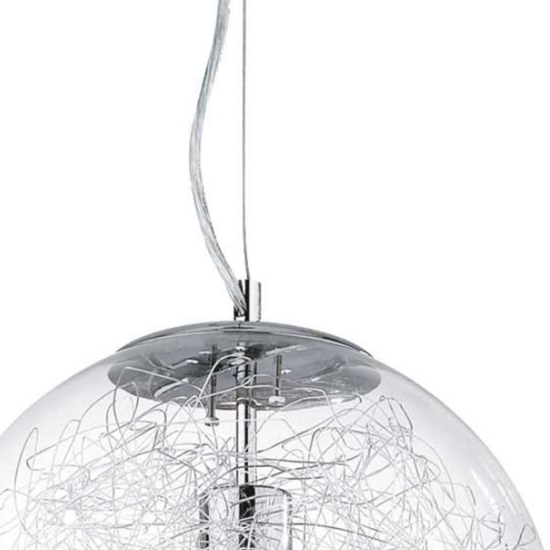 Mapa max sp1 d40 lampadario boccia in vetro trasparente
