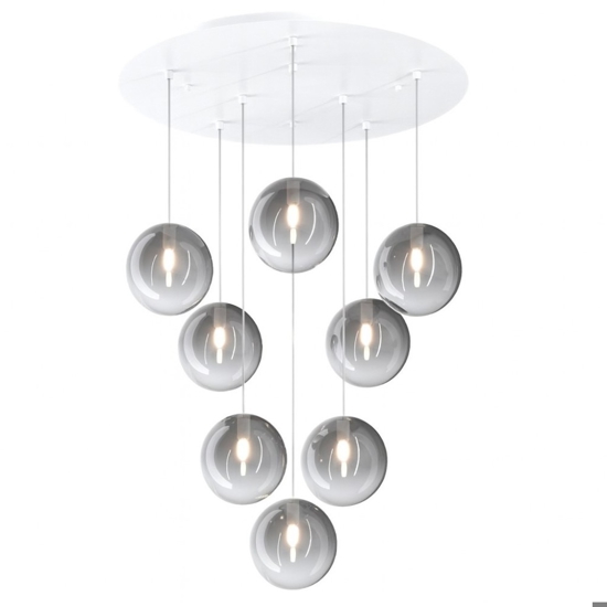 Toplight eclipse lampadario moderno sfere vetro per soggiorno