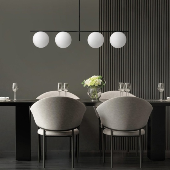 Jugen miloox sforzin lampadario moderno nero per soggiorno