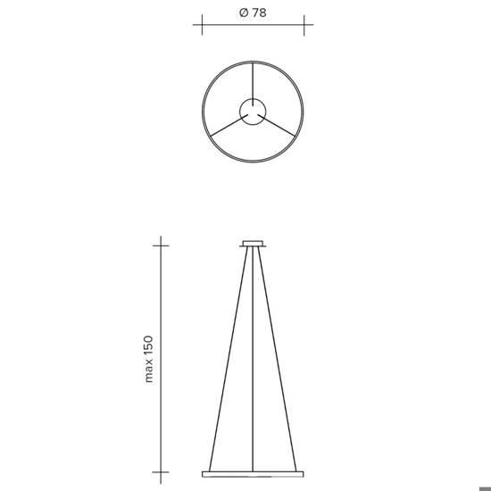 Sforzin anello lampadario moderno metallo bronzo led 3000k