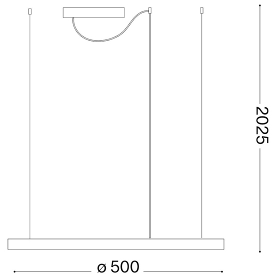 Ideal lux oracle slim sp d050 round bianco lampadario led 30w 3000k