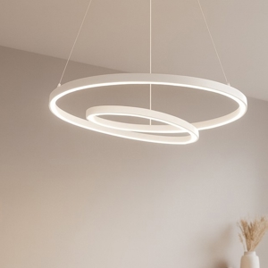 Oz sp d60 bianco ideal lux lampadario per soggiorno moderno led 47w 3000k