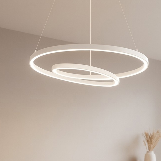 Oz sp d60 bianco ideal lux lampadario per soggiorno moderno led 47w 3000k