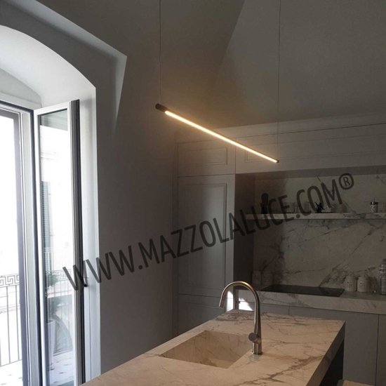 Yoko sp ideal lux lampadario led per ufficio 16w 3000k nero