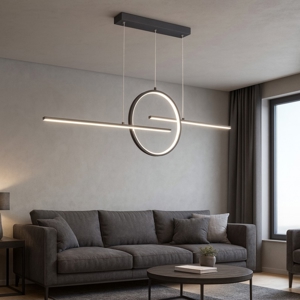 Lampadario led per soggiorno moderno antracite dimmerabile