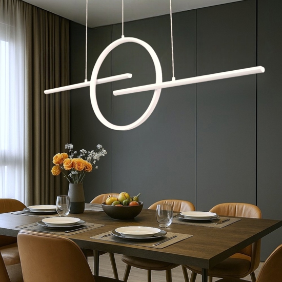 Lampadario bianco per soggiorno moderno led dimmerabile