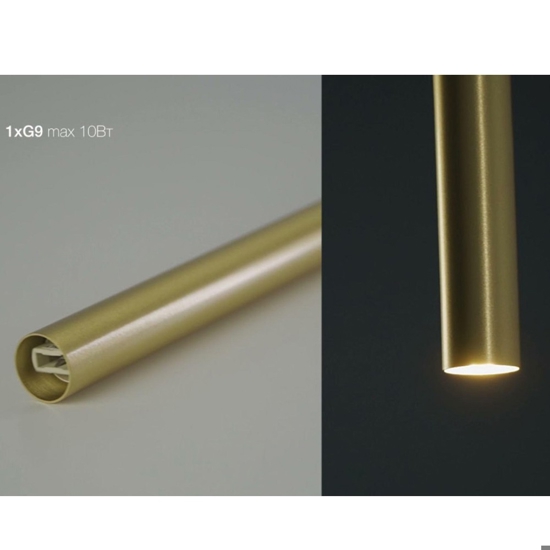 Lampadario moderno a cascata 7 luci cilindri oro per soggiorno
