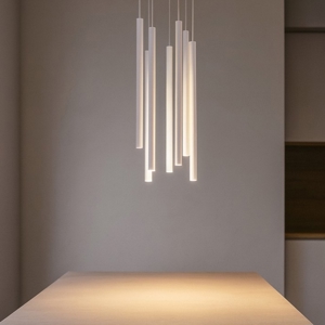Lampadario per salotto bianco moderno