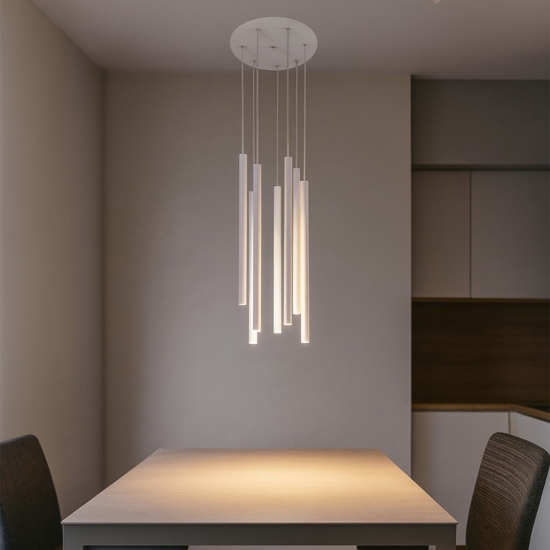 Lampadario per salotto bianco moderno