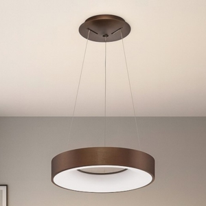 Lampadario cerchio 38cm led 3000k marrone per soggiorno
