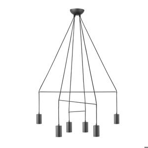 Lampadario moderno per tavolo soggiorno fili nero