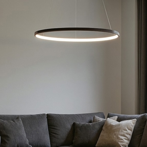 Visualizza i dettagli per Affralux lampadario aluring led 26w 3200k cerchio nero moderno Affralux lampadario aluring led 26w 3200k cerchio nero moderno
