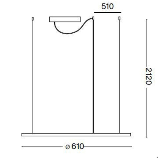 Hulahoop sp d061 ideal lux lampadario design moderno led 31w 3000k