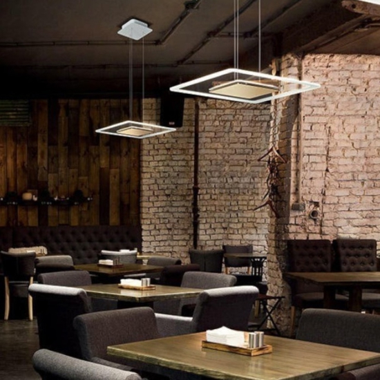 Aruba linea light lampadario oro led 17w 3000k