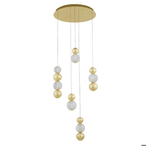Lampadario elegante per soggiorno contemporaneo sfere oro
