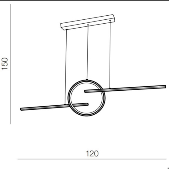 Lampadario design moderno oro led 3000k per soggiorno