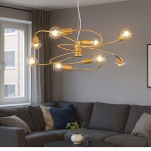 Lampadario vortice bronzo per soggiorno moderno