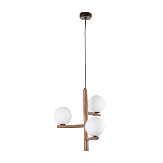 Lampadario di legno noce stile scandinavo
