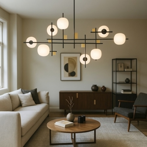 Visualizza i dettagli per Miloox lampadario moderno lingotto nero oro Miloox lampadario moderno lingotto nero oro