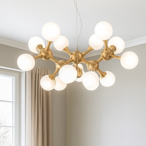 Nodi sp15 ottone ideal lux lampadario design per soggiorno moderno