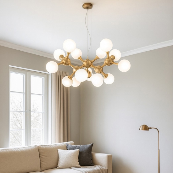 Nodi sp15 ottone ideal lux lampadario design per soggiorno moderno