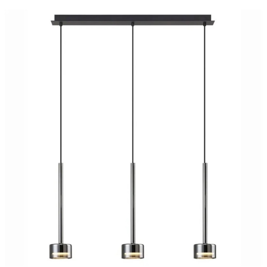 Lampadario per sala da pranzo vetri fume moderno