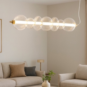 Perenz bubble lampadario oro sfere vetro per soggiorno