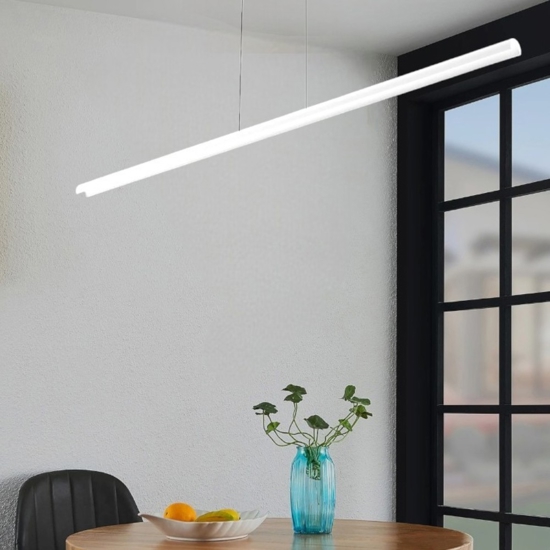 Lampadario moderno led 42w 3000k linea light halfpipe bianco