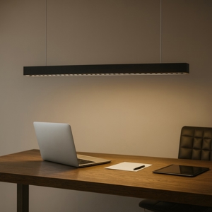 Lampadario led per scrivania ufficio nero 40w 3000k fp