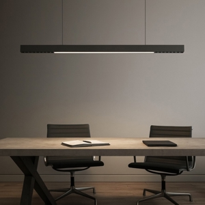 Lampadario da ufficio barra nero led 40w 3000k fp