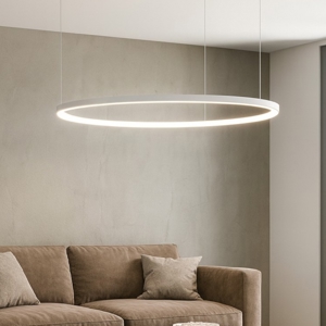 Ondaluce so soel 100 bianco lampadario cerchio led 47w 3000k 4000k