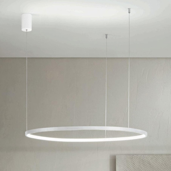 Ondaluce so soel 100 bianco lampadario cerchio led 47w 3000k 4000k