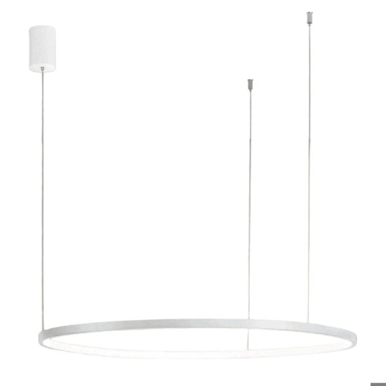 Ondaluce so soel 100 bianco lampadario cerchio led 47w 3000k 4000k