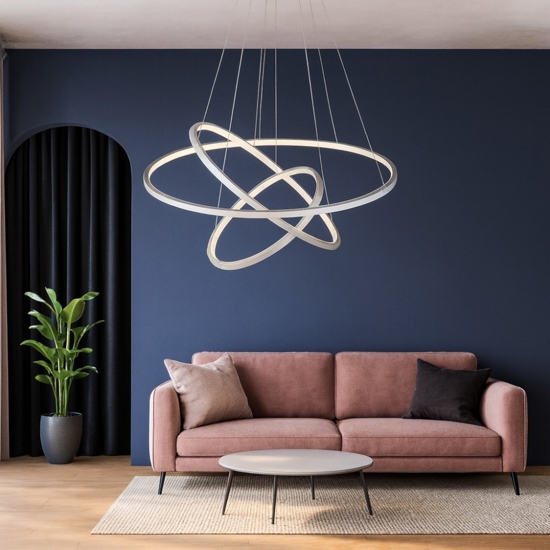 Lampadario moderno intreccio led da 3000k a 6000k rgb