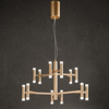 Lampadario moderno candles perenz oro opaco led 3000k per salotto