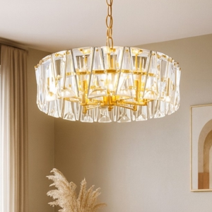 Maytoni lampadario elegante sei luci vetro oro per salotto