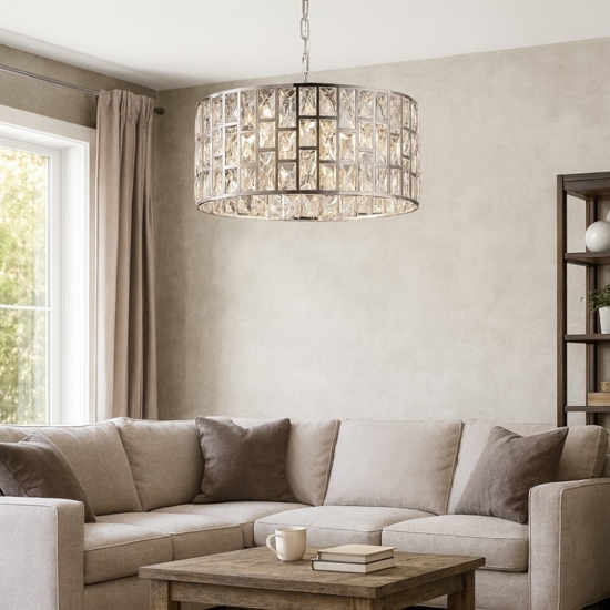 Maytoni gelid lampadario moderno effetto cristallo