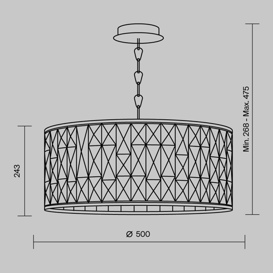 Maytoni gelid lampadario moderno effetto cristallo