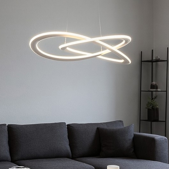 Gea luce yara lampadario moderno led 50w 4000k per soggiorno