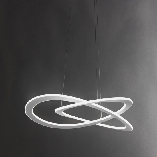 Gea luce yara lampadario moderno led 50w 4000k per soggiorno