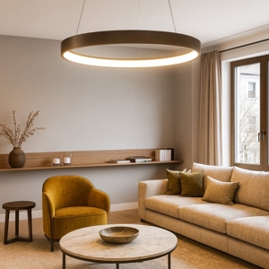 Sforzin anello lampadario particolare moderno bronzo opaco led 3000k